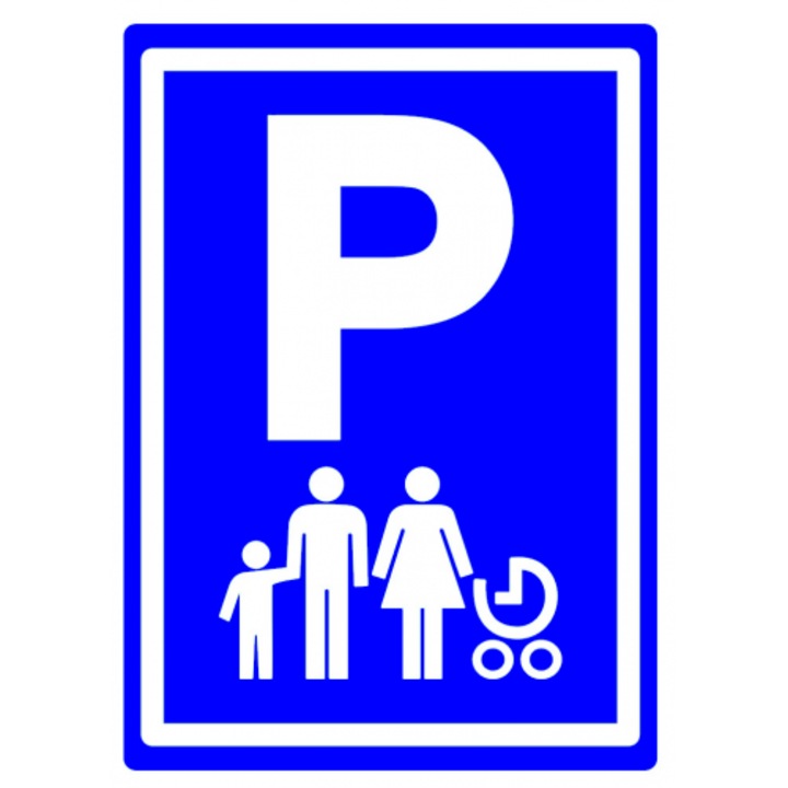 Indicator Family Parking Sign, Sticker autocolant, Cri-Flo, Dimensiune A4 21x30 cm