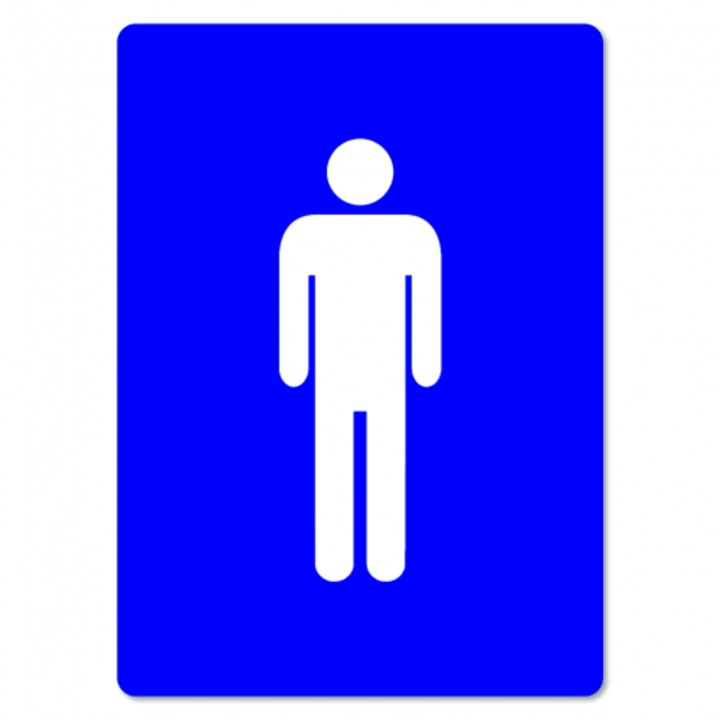 Indicator Male Toilet Sign, Sticker autocolant, Cri-Flo, Dimensiune A5 21x15 cm
