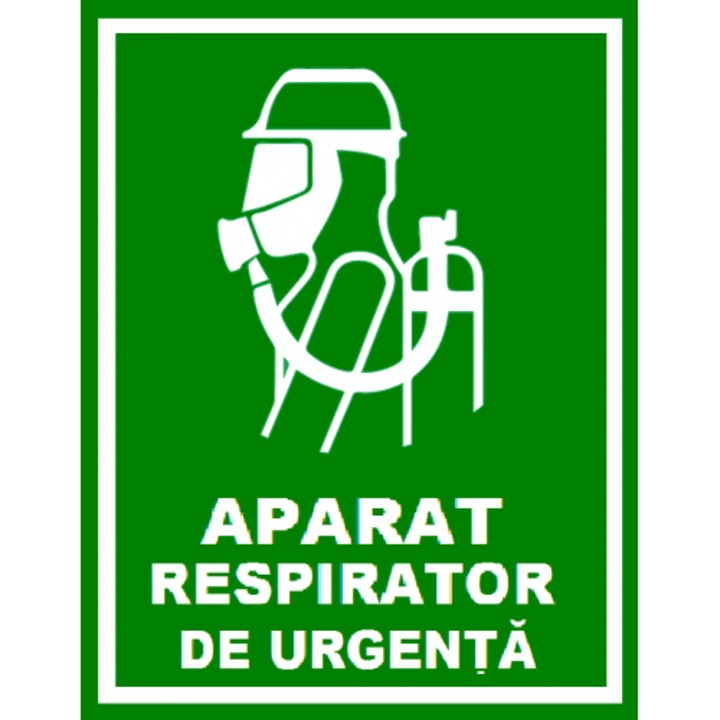 Indicator Pentru aparat respirator de urgenta, Sticker autocolant, Cri-Flo, Dimensiune A4 21x30 cm