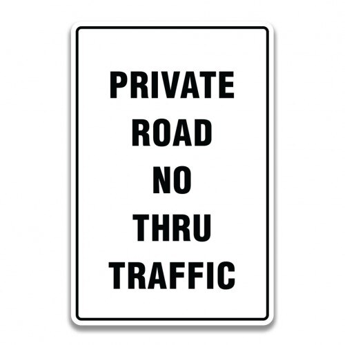 Private Road Dead End No Turn Around Schild – 2 Stück, Aluminium, Reflektierend, Wetterfest