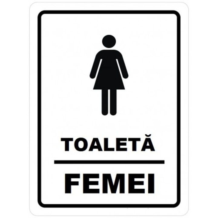 Indicator Pentru toaleta femei, Sticker autocolant, Cri-Flo, Dimensiune A3 42x30 cm
