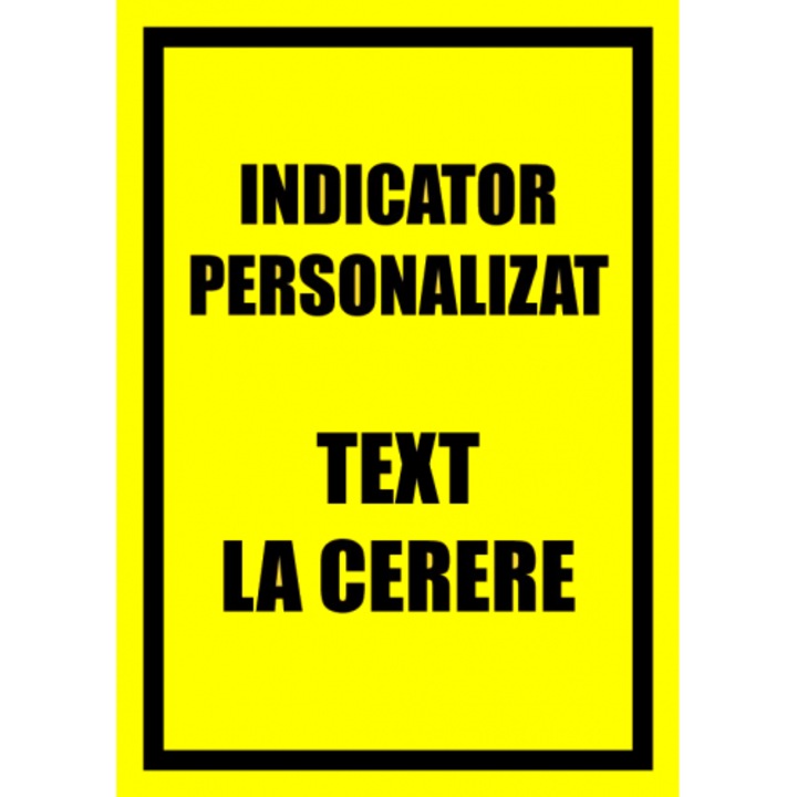 Indicator Personalizat cu text la cerere, Sticker autocolant, Cri-Flo, Dimensiune A5 21x15 cm