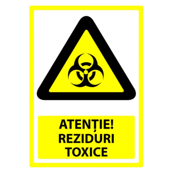 Indicator Semn pentru reziduuri toxice, Sticker autocolant, Cri-Flo, Dimensiune A3 42x30 cm