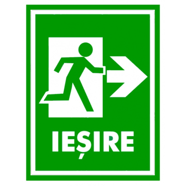 Indicator Semn pentru iesire cu directia dreapta, Sticker autocolant, Cri-Flo, Dimensiune A4 21x30 cm
