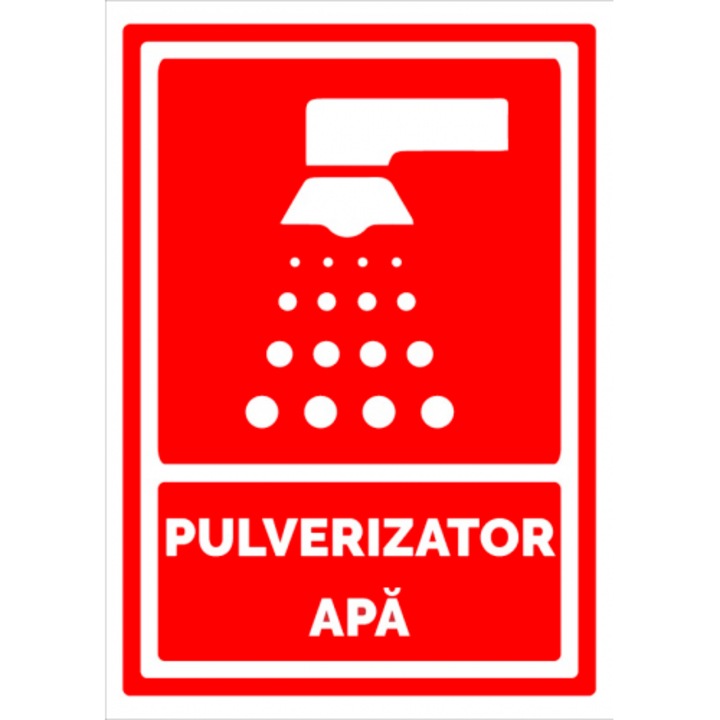 Indicator Semn pentru pulverizator apa, Sticker autocolant, Cri-Flo, Dimensiune A4 21x30 cm