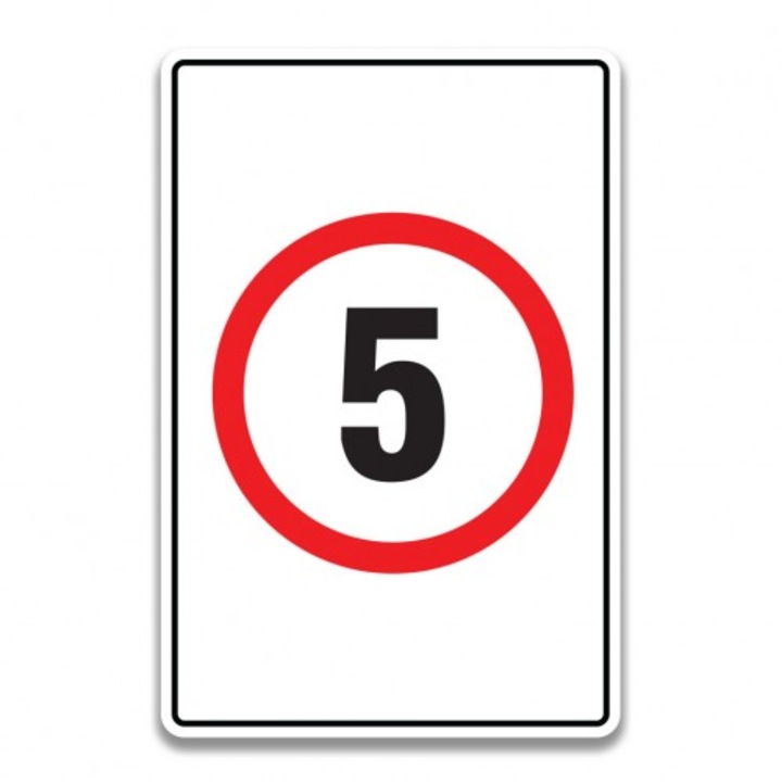 Indicator SPEED LIMIT 10 SIGNS, Sticker autocolant, Cri-Flo, Dimensiune A3 42x30 cm