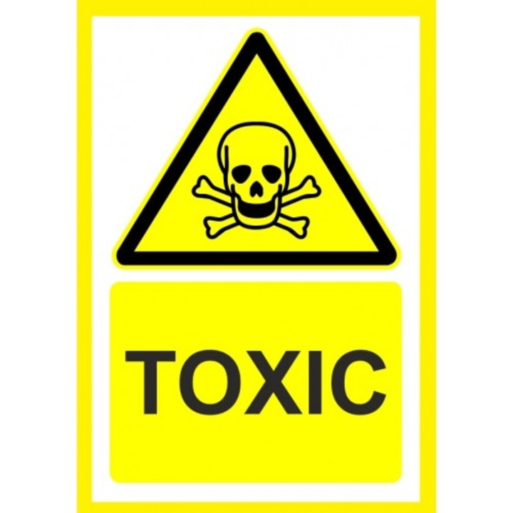 Indicator Toxic, Sticker autocolant, Cri-Flo, Dimensiune A3 42x30 cm