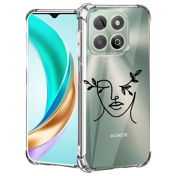 BestCase® Husa compatibila Honor X8C, Anti Shock 1.5MM, Woman Abstract, Protectie camera, ecran si colturi, 1988221 AS 736