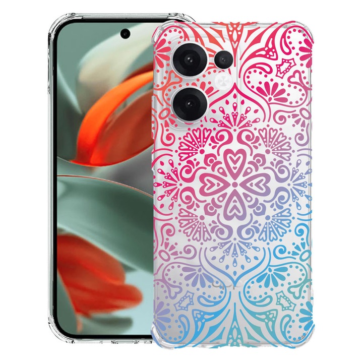 Силиконов калъф BestCase за OPPO Reno13 F 5G, Mandala Color, Air-Cushion Technology, 1.5MM Anti Shock, 1988247 AS 72
