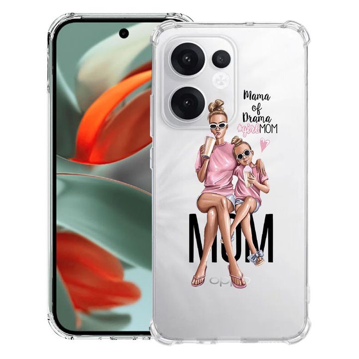 BestCase® Ütésálló tok OPPO Reno14 F / FS készülékhez, „Girl Mom Mama of Drama” dizájnnal, 2052058 AS 558