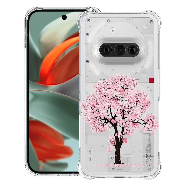 BestCase® Husa compatibila Nothing Phone (3a), Anti Shock 1.5MM, Cherry Blossom Trees, Protectie camera, ecran si colturi, 1988232 AS 1833