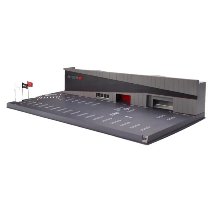 Модел на автомобил Диорама Nissan Motorsport & Customizing Nismo Operation Center 2024 1:64 Mini GT MGTAC34