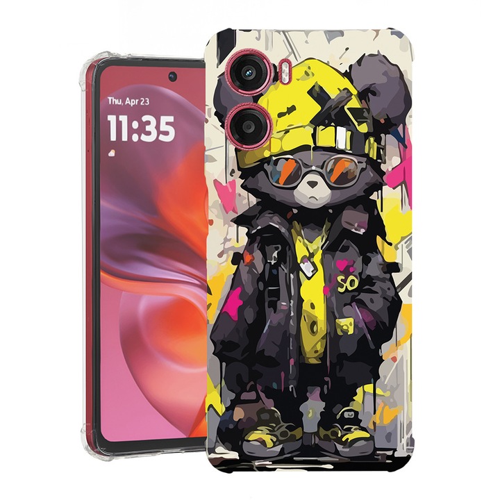 BestCase® Husa pentru Motorola Moto G06 cu Design Teddy Bear Pastel colors, Anti Shock, Reinforced 4 Corners, 2078499 AS 1465
