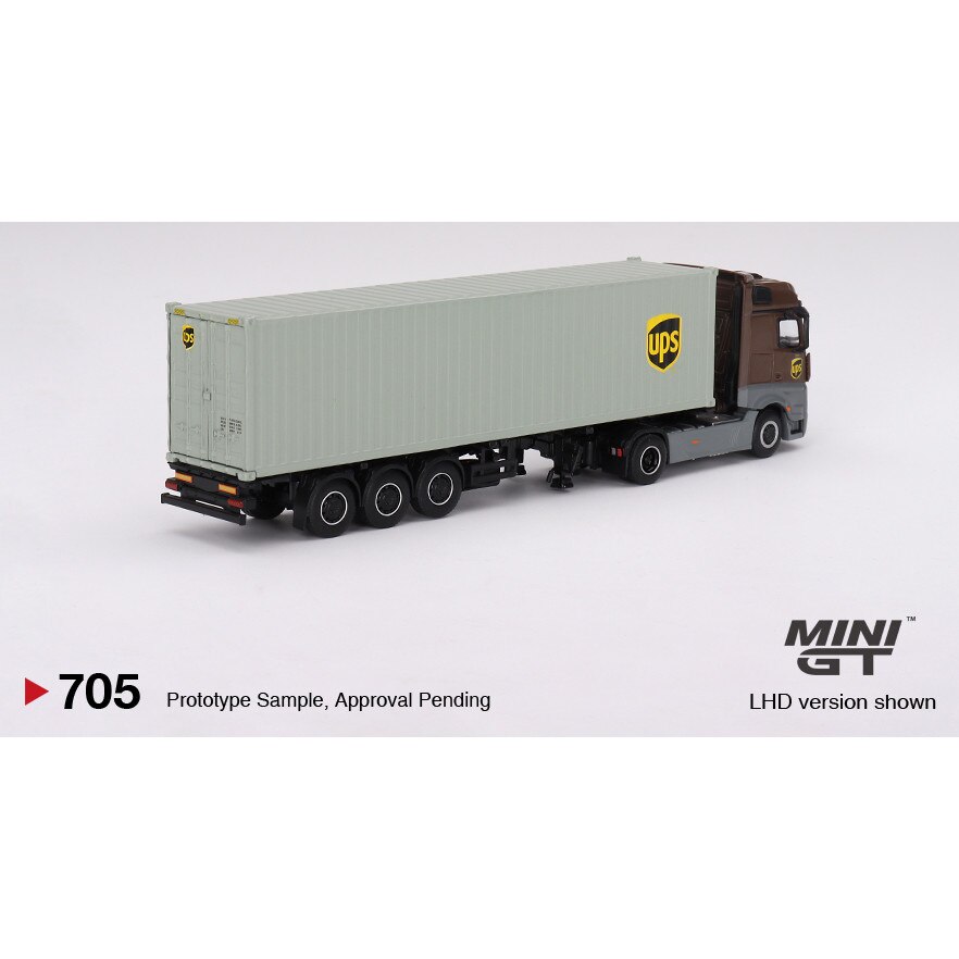 Camion Mercedes-Benz Actros Container UPS Europe 1:64 Mini GT