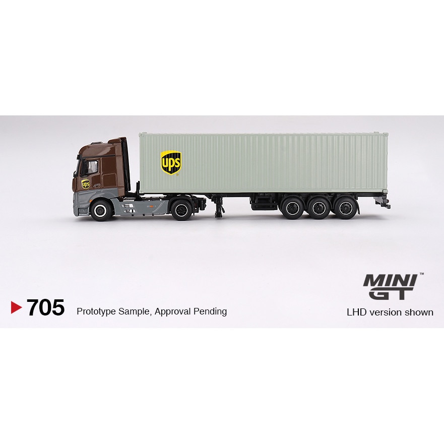 Camion Mercedes-Benz Actros Container UPS Europe 1:64 Mini GT