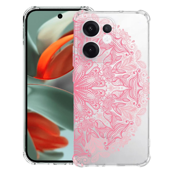 BestCase® Husa compatibila Nothing Phone (3a), Anti Shock 1.5MM, Lace Pink, Protectie camera, ecran si colturi, 1988232 AS 21