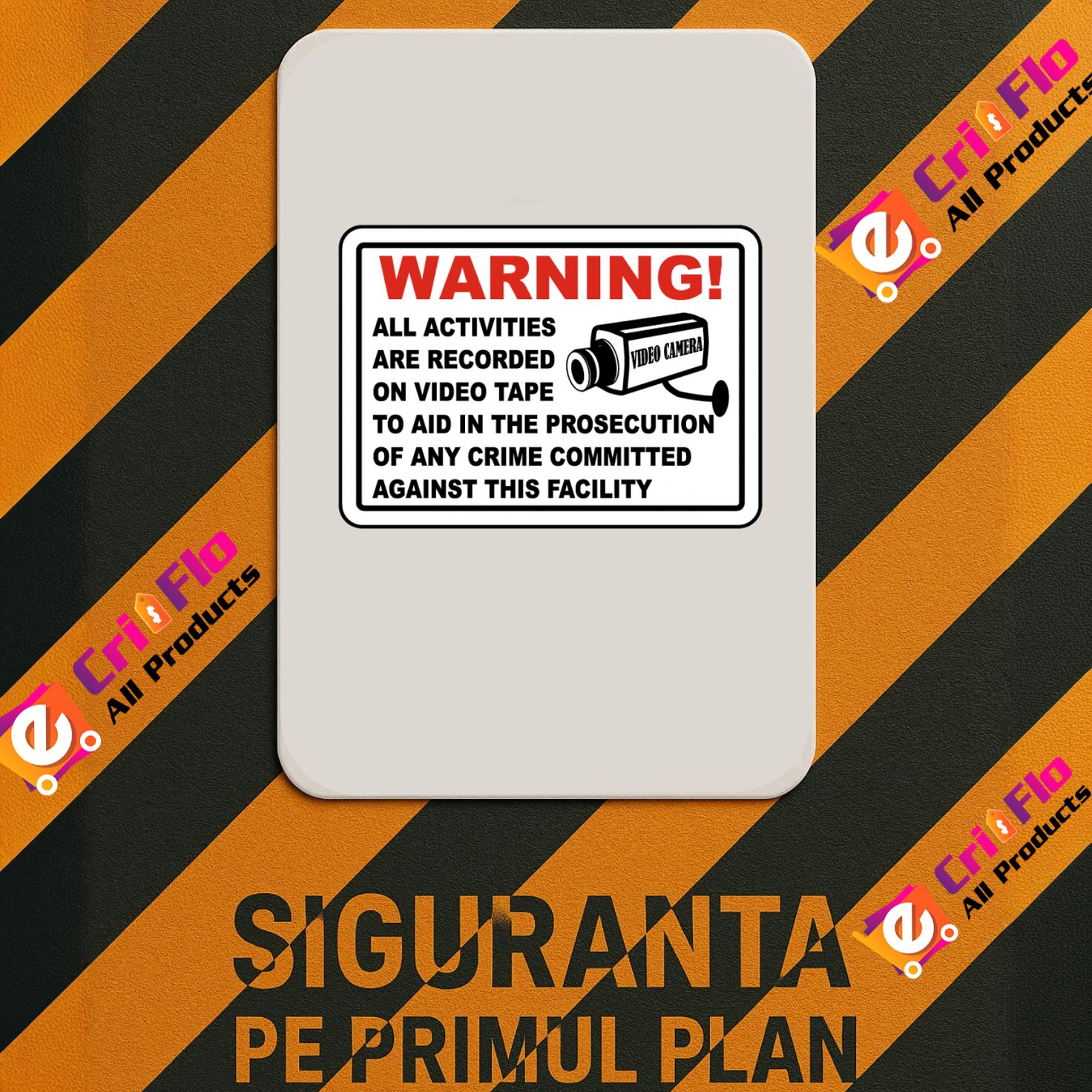 Cri Sticker Indicator Activities Recorded on Video Tape Sign, Sticker autocolant ...