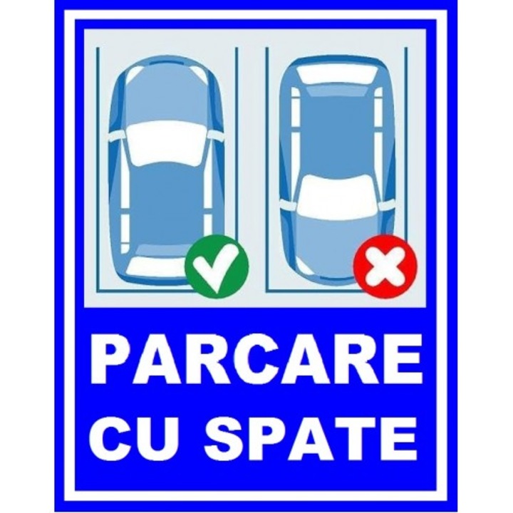 Indicator Parcare cu spate, Sticker autocolant, Cri-Flo, Dimensiune A5 21x15 cm