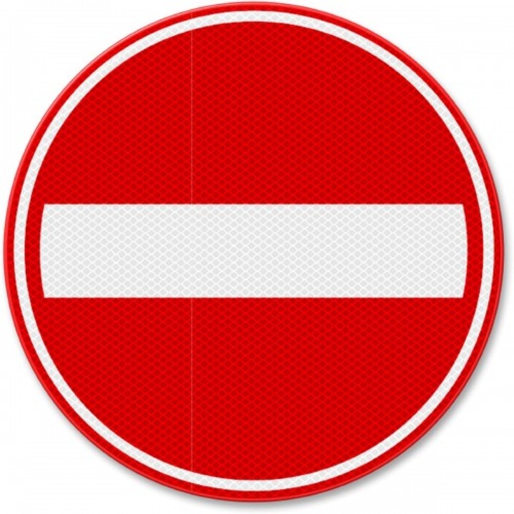 Indicator pentru circulatie cu sens unic, Sticker autocolant, Cri-Flo, Dimensiune A5 21x15 cm