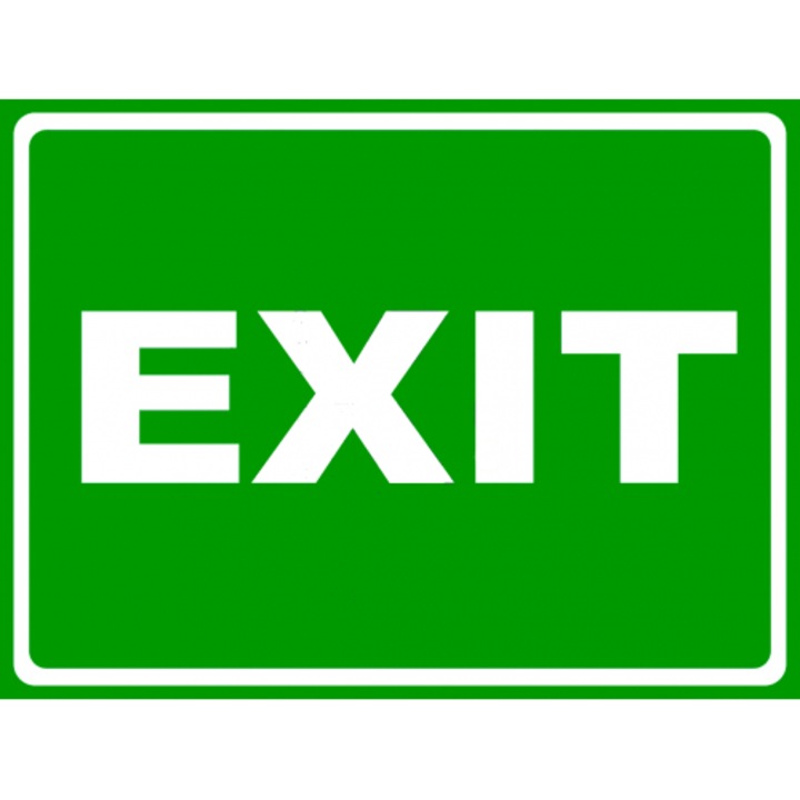 Indicator Semn exit, Sticker autocolant, Cri-Flo, Dimensiune A4 21x30 cm