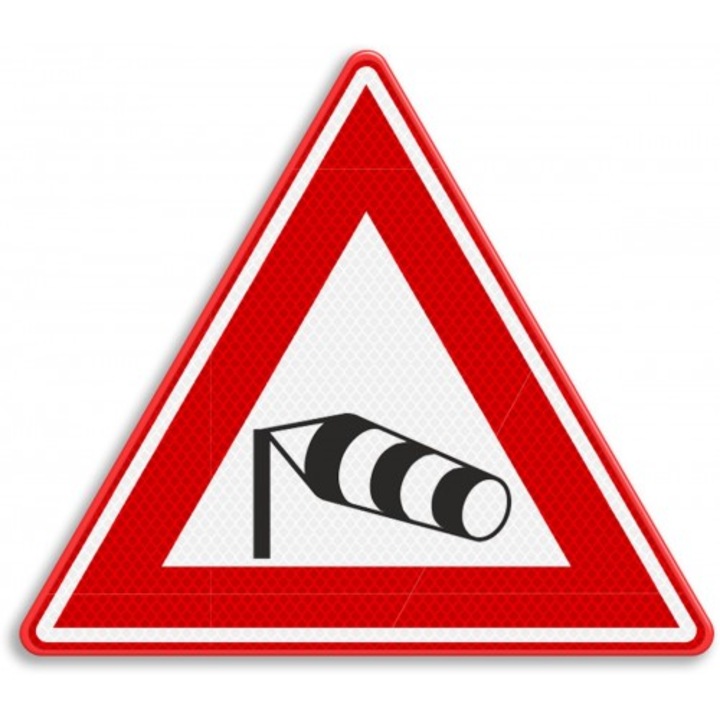 Indicatort Semn de circulatie vant transversal, Sticker autocolant, Cri-Flo, Dimensiune A5 21x15 cm