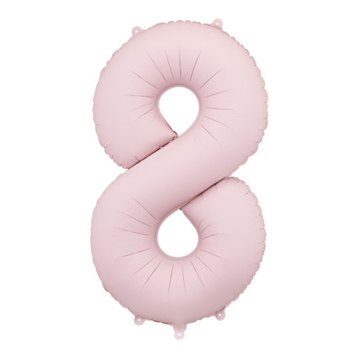 Фолиев балон номер 8, 86 см, бледо розов мат