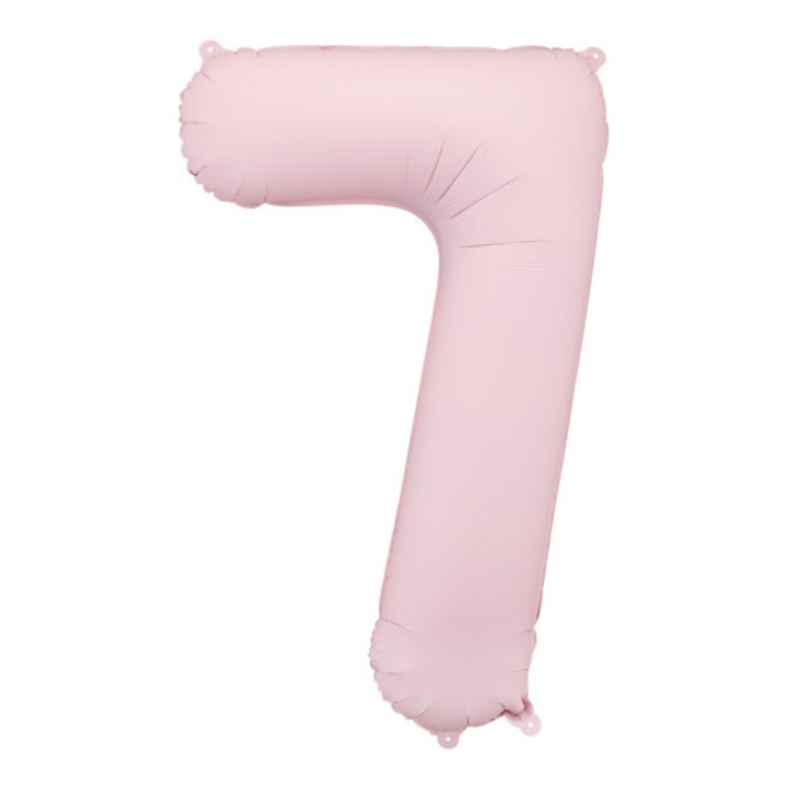 Фолиев балон номер 7, 86 см, бледо розов мат