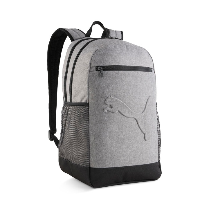 Puma Buzz Heather hátizsák, unisex többrétegű hátizsákok, középszürke heather, Osfa - 091350