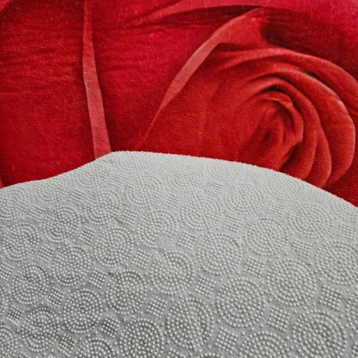 Covor Antiderapant, poliester, 140x140 cm, roz