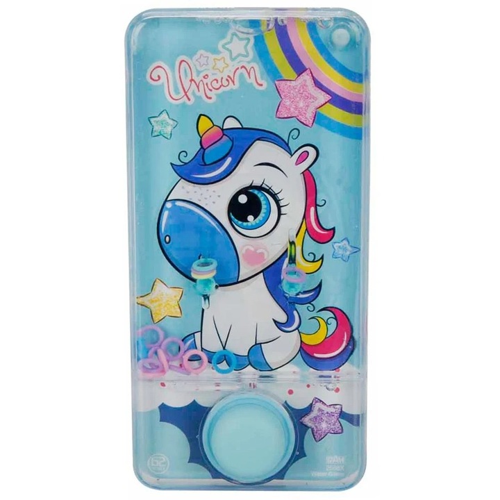 Joc interactiv cu cerculete in apa, Noriel, Unicorn, multicolor, 25x19x15cm