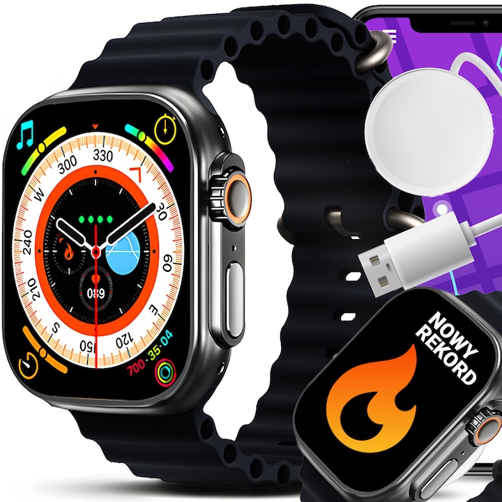 Retoo TechPro okosóra, 170 mAh, okos, GPS-es monitorozás, 1,83”, G-szenzor, Bluetooth 5.0, többpontos pulzusmérő, vérnyomásmérő, gyorsulásmérő, alvásminőség-elemző, több sportág, fekete