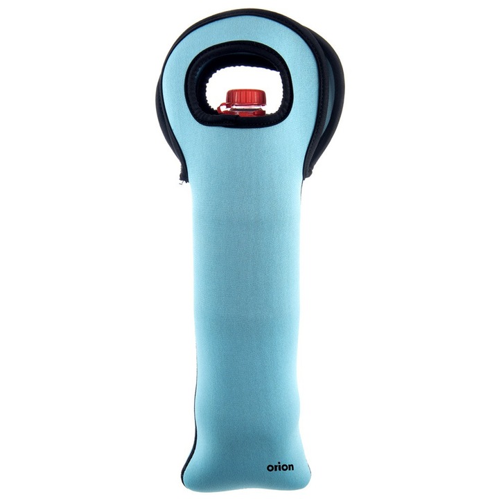 Термо калъф за бутилка, Orion, Thermo, 38x12x15 см, Неопренов материал, Термоизолация, Удобна дръжка за носене, Лесен за почистване, Син
