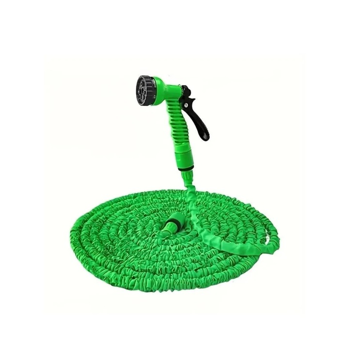 Furtun de udat gradina extensibil cu 7 functii, cu conectori, 30m lungime