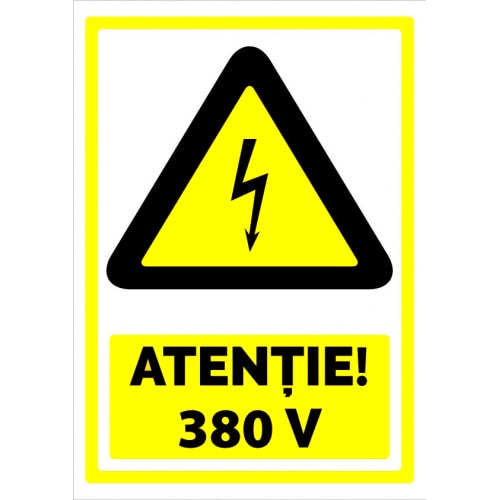 Indicator De securitate atentie 380V, Sticker autocolant, Cri-Flo ...