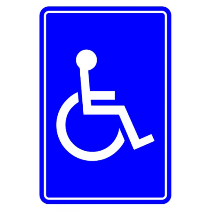 Indicator Disabled Parking Symbol sign, Sticker autocolant, Cri-Flo, Dimensiune A3 42x30 cm