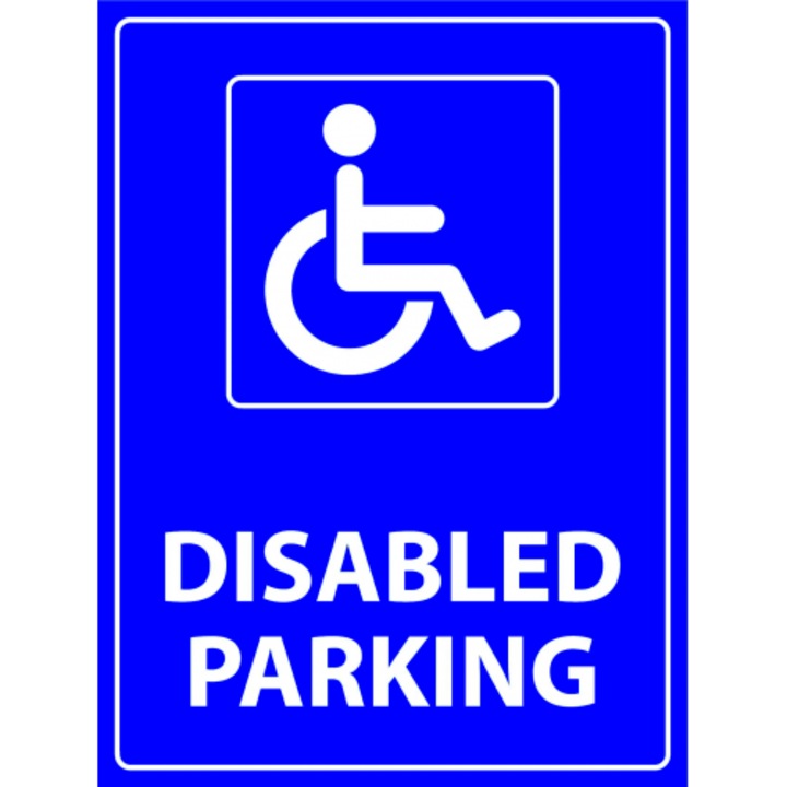 Indicator Disabled Parking signs, Sticker autocolant, Cri-Flo, Dimensiune A3 42x30 cm