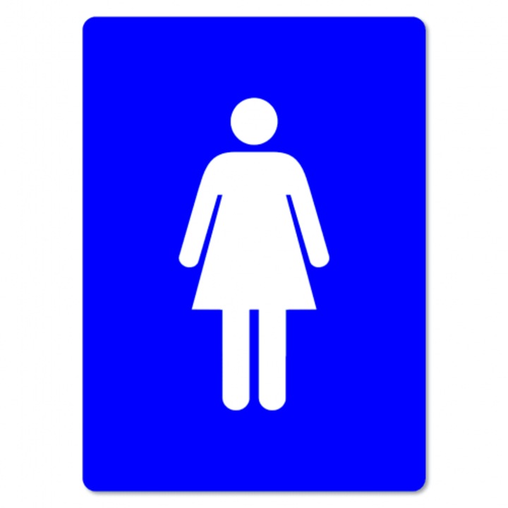 Indicator Female Toilet Sign Symbol Only, Sticker autocolant, Cri-Flo, Dimensiune A5 21x15 cm