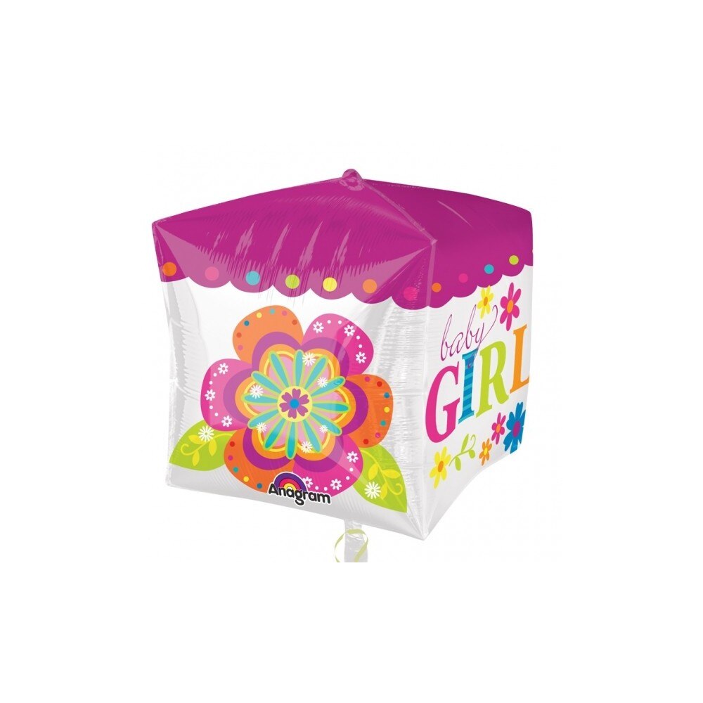 Balon folie Cubez Baby Girl 38 cm X 40 cm, Anagram