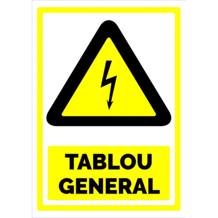 Indicator Pentru avertizare tablou general, Sticker autocolant, Cri-Flo, Dimensiune A5 21x15 cm
