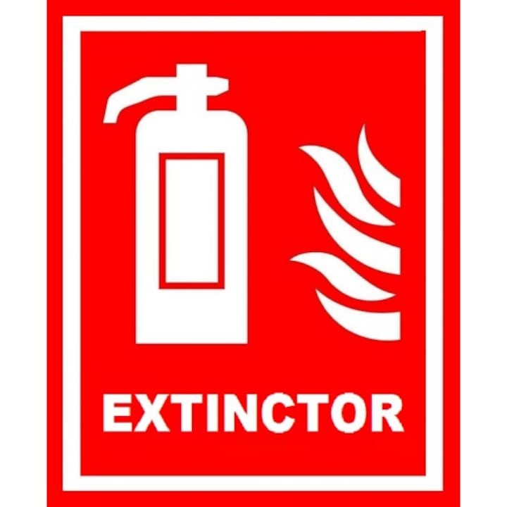Extinctor Sign Indicator Pentru extinctor, Sticker autocolant, Cri-Flo, Dimensiune A5 ...