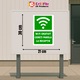Indicator Pentru wi-fi gratuit cereti parola la receptie, Sticker autocolant, Cri-Flo, Dimensiune A4 21x30 cm