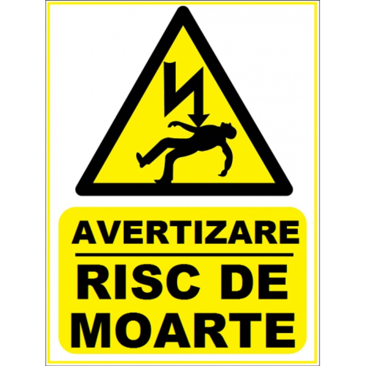 Indicator Pentru risc de moarte, Sticker autocolant, Cri-Flo, Dimensiune A3 42x30 cm