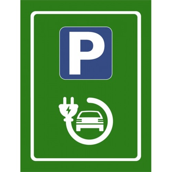 Indicator Pentru statii de incarcare pentru masini electrice, Sticker autocolant, Cri-Flo, Dimensiune A4 21x30 cm