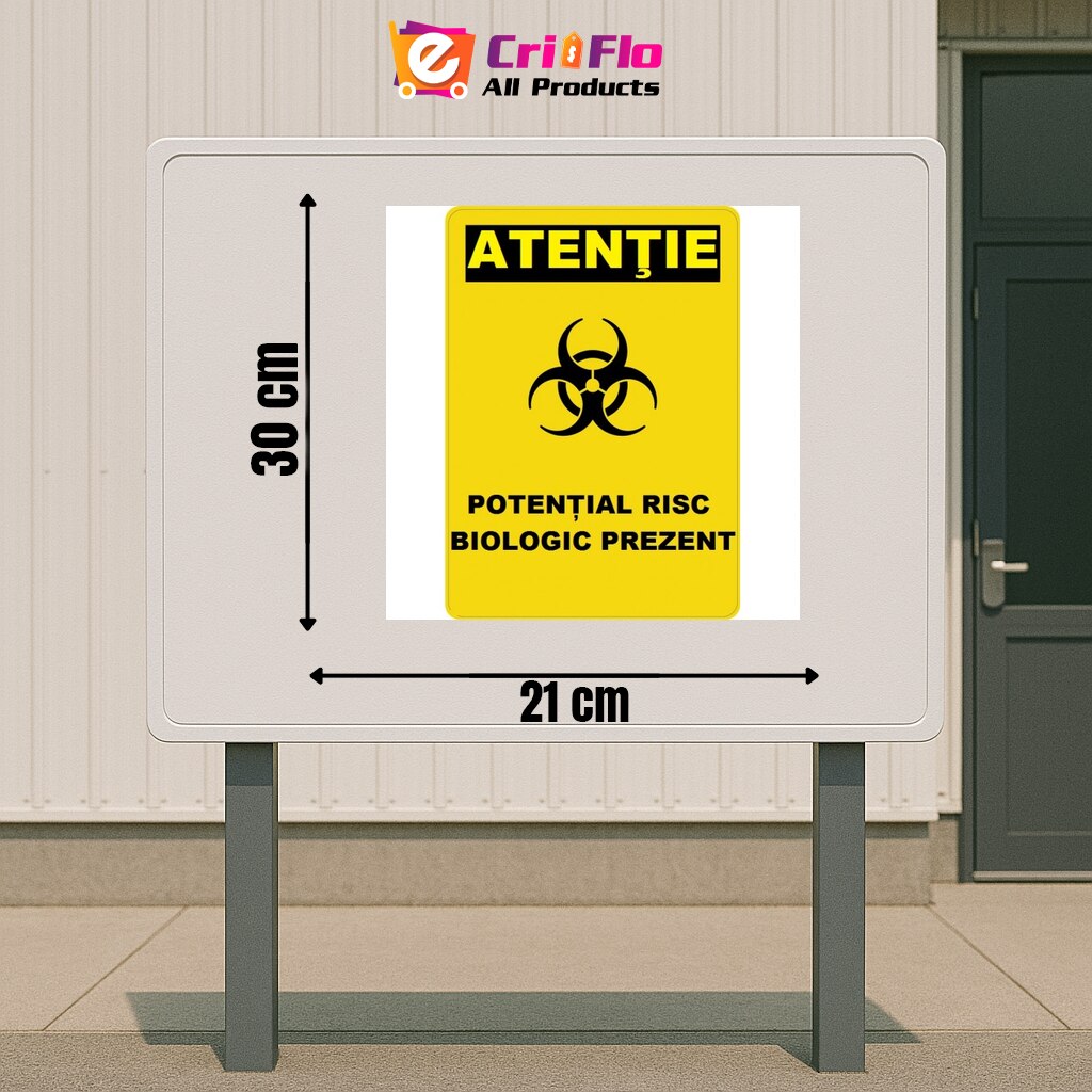 Indicator Potential risc biologic prezent, Sticker autocolant, Cri-Flo ...