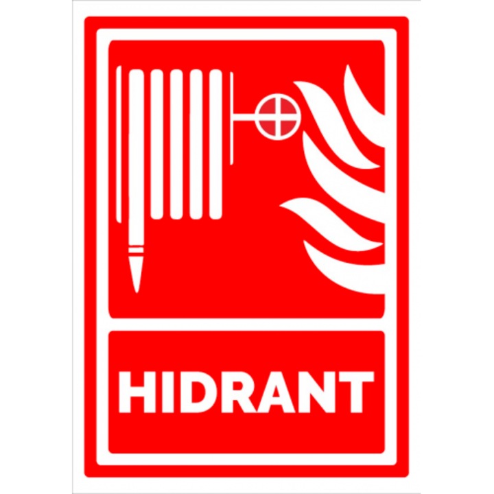 Indicator Semn de hidranti, Sticker autocolant, Cri-Flo, Dimensiune A4 21x30 cm