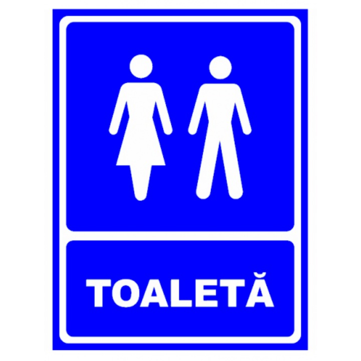 Indicator Semn de toaleta, Sticker autocolant, Cri-Flo, Dimensiune A3 42x30 cm