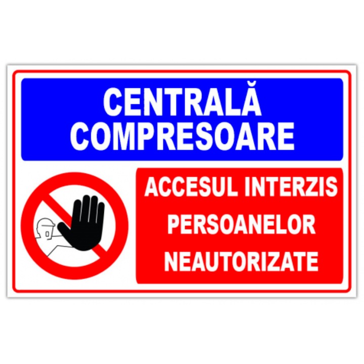 Indicator Semn pentru centrala compresoare, Sticker autocolant, Cri-Flo, Dimensiune A4 21x30 cm