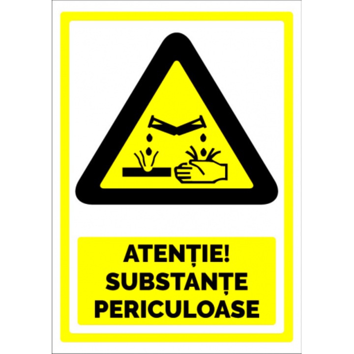 Indicator Semn pentru substante periculoase, Sticker autocolant, Cri-Flo, Dimensiune A3 42x30 cm