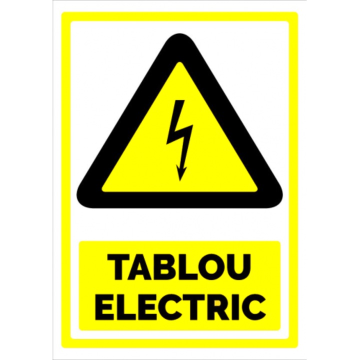 Indicator Semn pentru tablou electric, Sticker autocolant, Cri-Flo, Dimensiune A3 42x30 cm