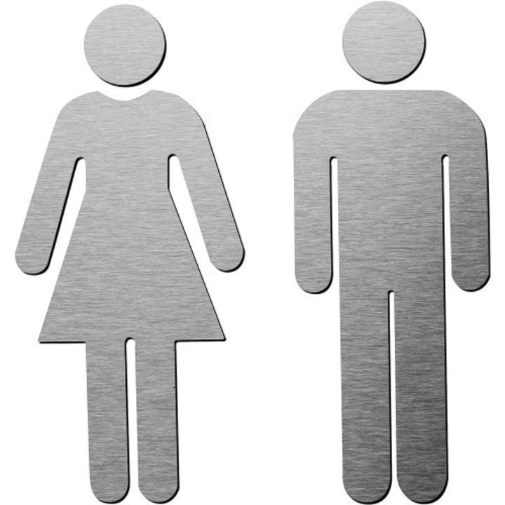 Indicator Set Toilet Signs Women Men, Sticker autocolant, Cri-Flo, Dimensiune A3 42x30 cm